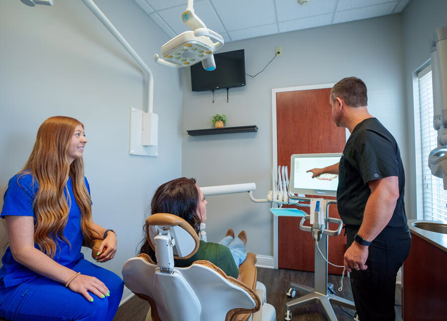 Dr. Mark Dill with a patient — general dentistry in Chattanooga, TN